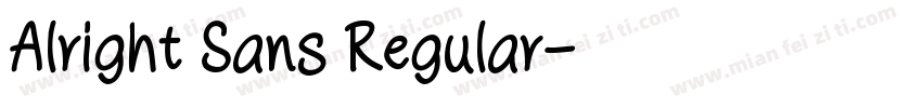 Alright Sans Regular字体转换